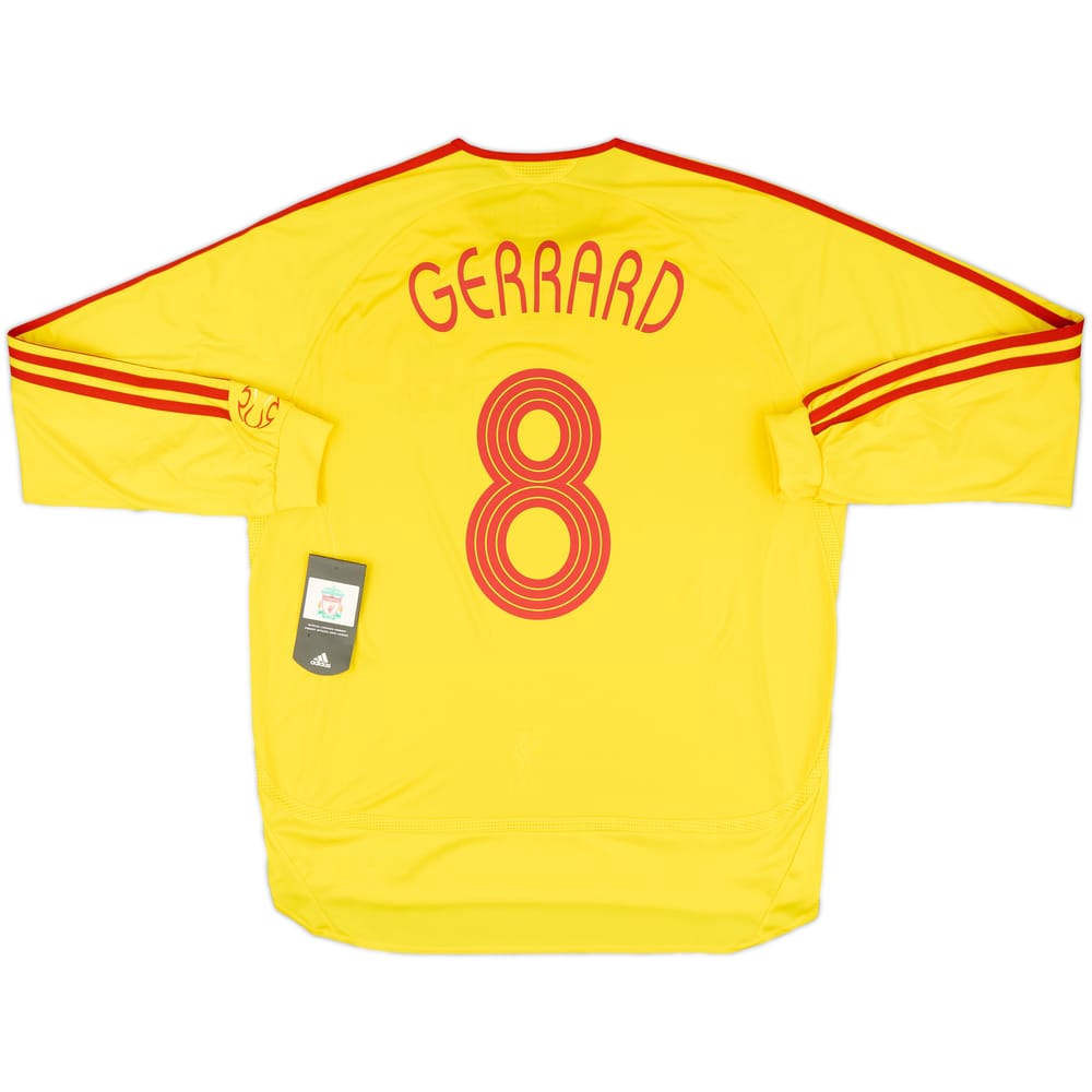 2006-07 Liverpool Player Issue Away L/S Shirt Gerrard #8 (XL)