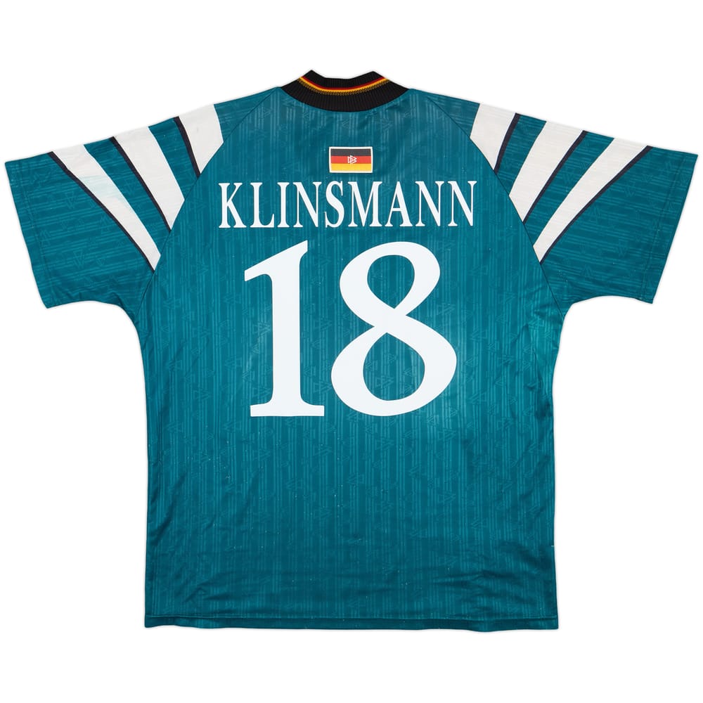 1996-98 Germany Away Shirt Klinsmann #18 - 8/10 - (XL)