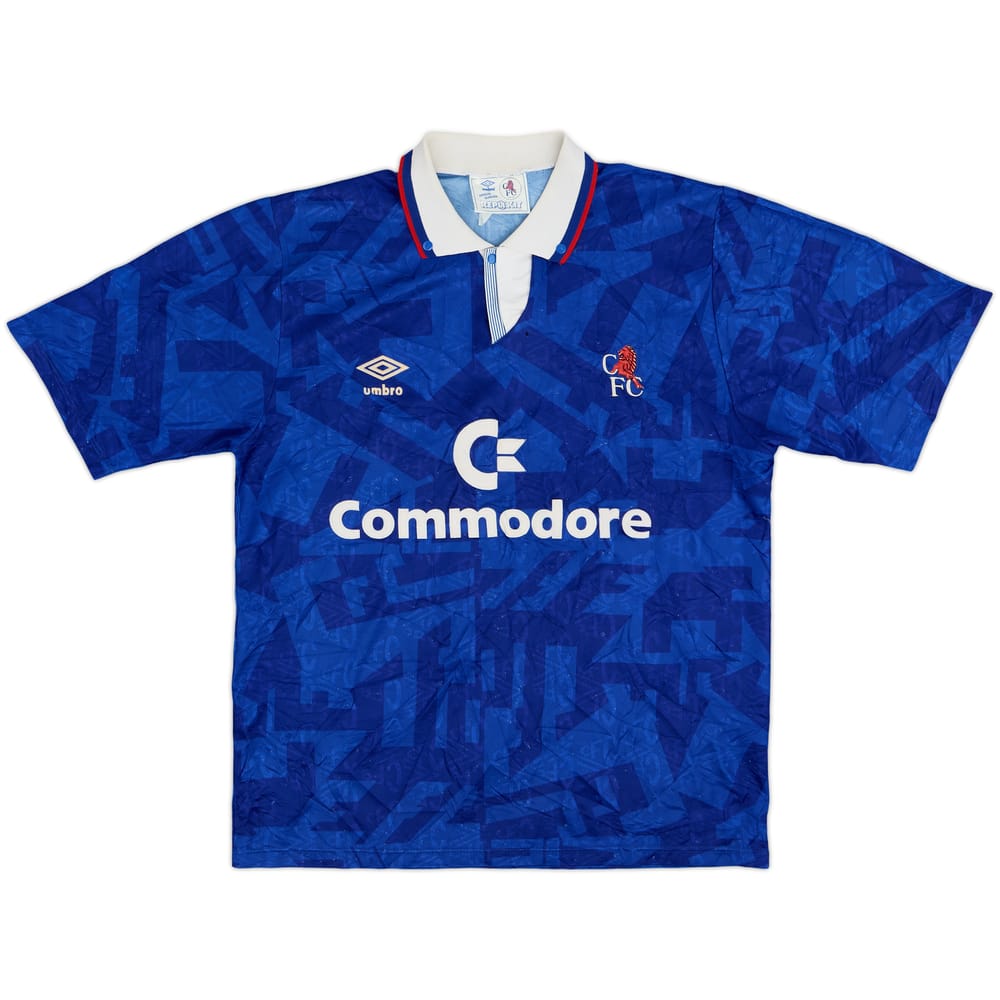 1991-93 Chelsea Home Shirt - 5/10 - (Y)