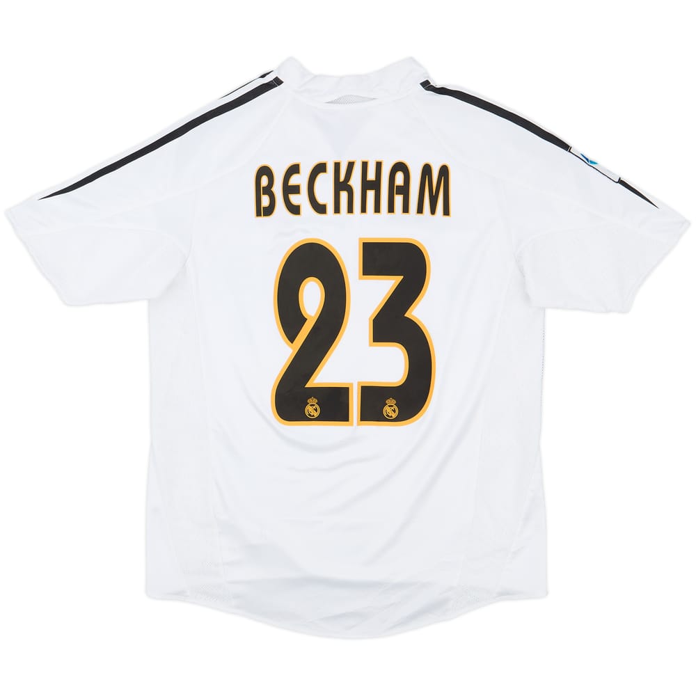 2004-05 Real Madrid Home Shirt Beckham #23 - 8/10 - (XL.Boys)