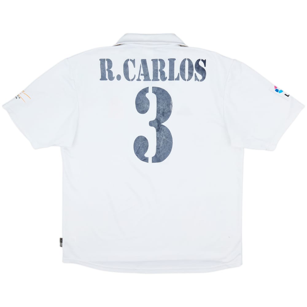 2001 Real Madrid Home Shirt R. Carlos #3 - 6/10 - (L)