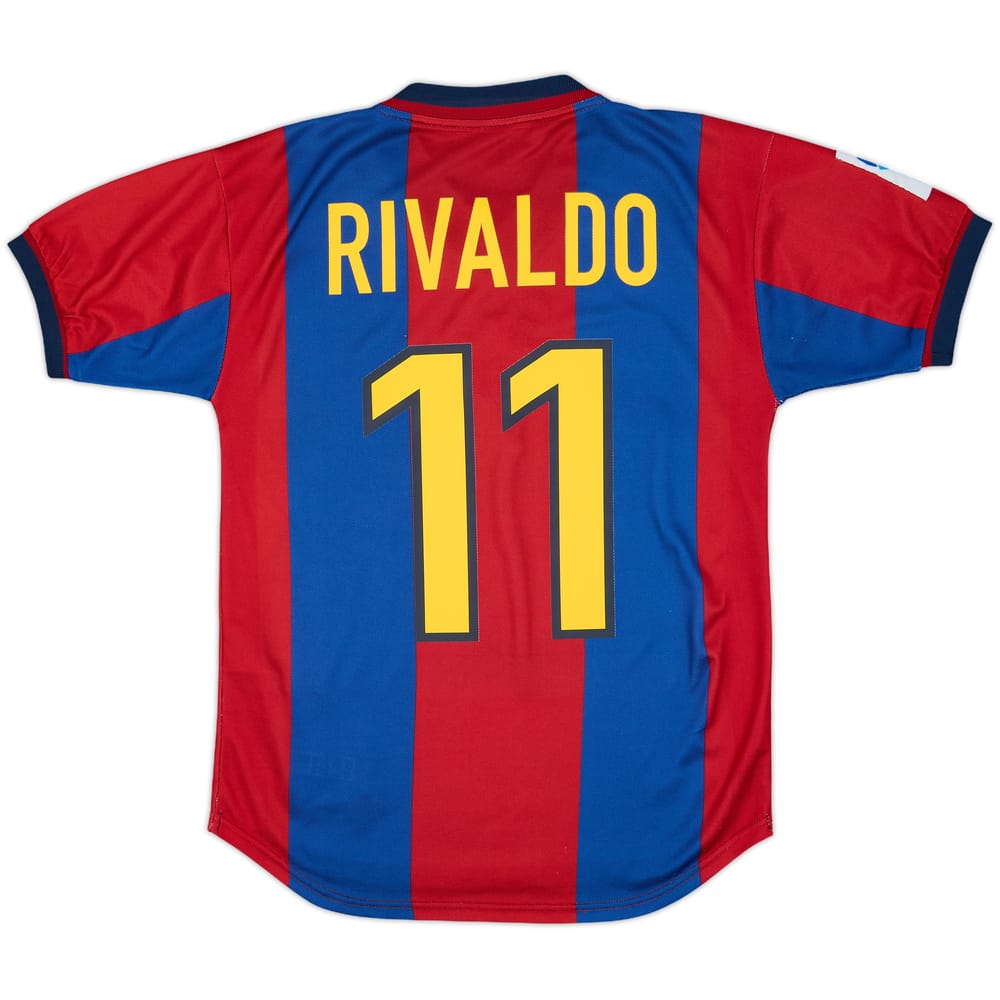 1998-00 Barcelona Home Shirt Rivaldo #11 - 8/10 - (S)