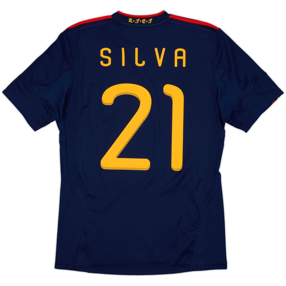2010-11 Spain Away Shirt Silva #21 - 9/10 - (M)