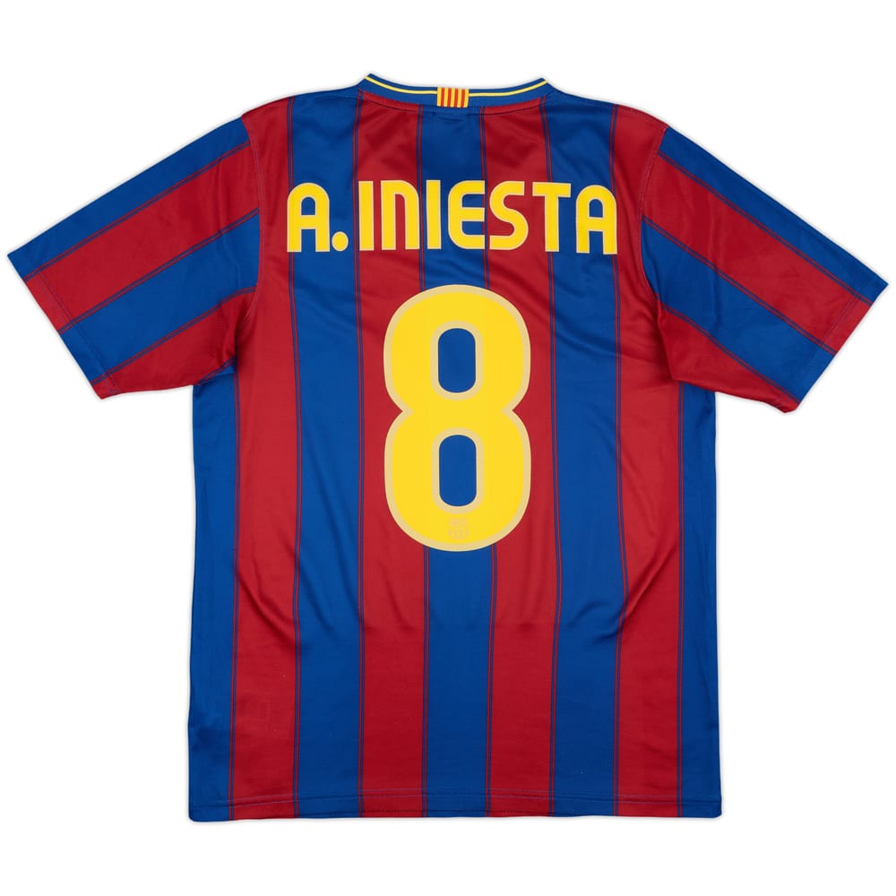 2009-10 Barcelona Basic Home Shirt A.Iniesta #8 - 9/10 - (S)