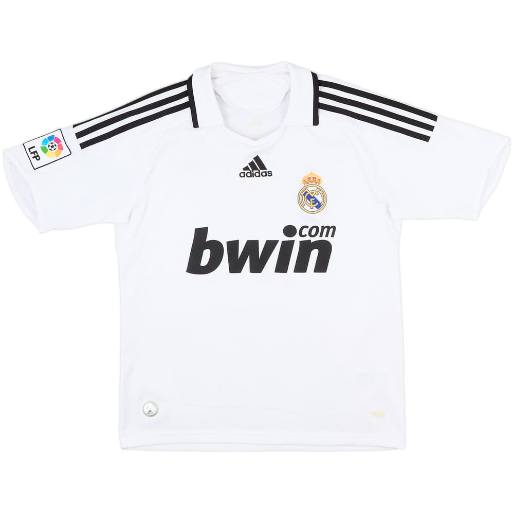 2008-09 Real Madrid Home Shirt - 8/10 - (L.Boys)
