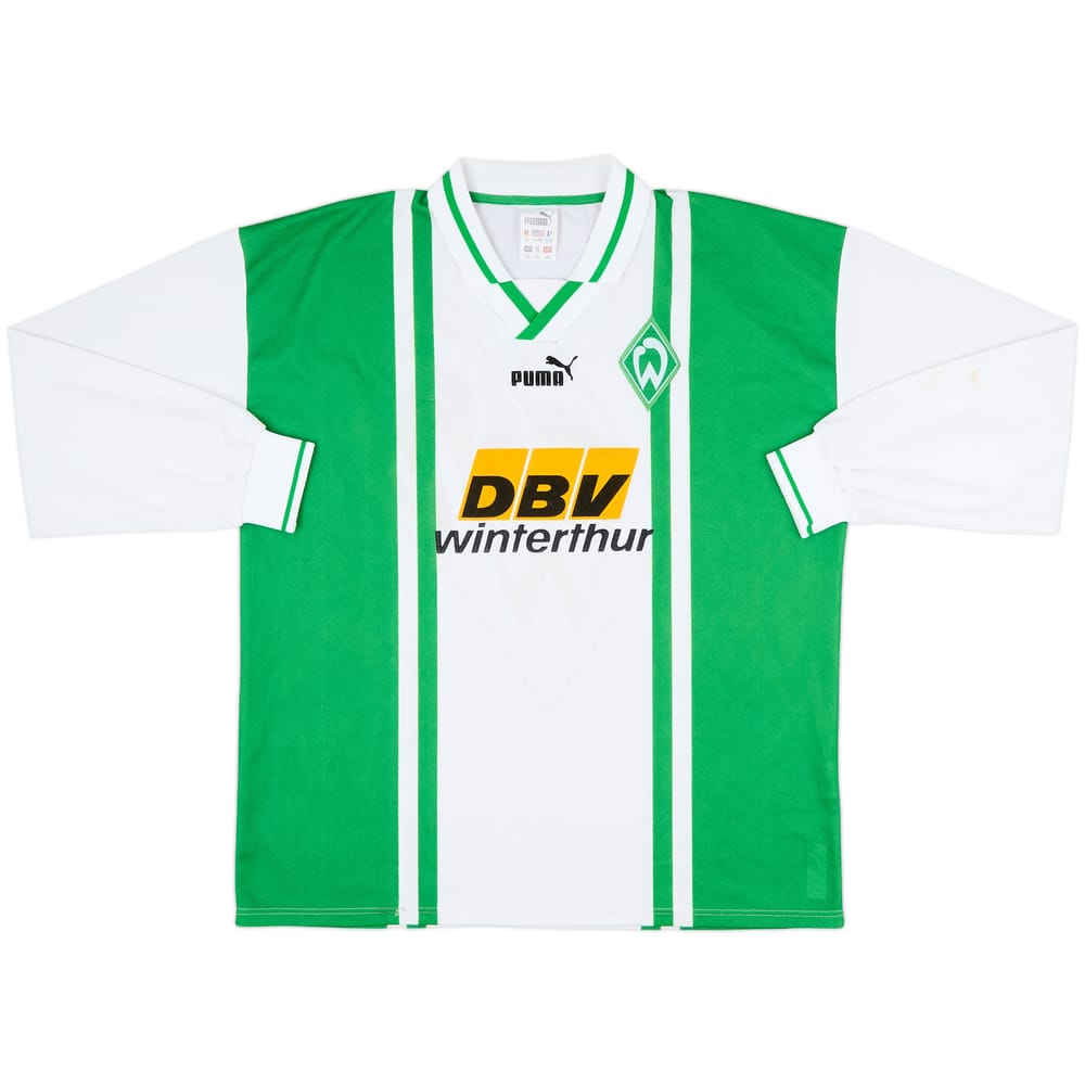 1996-97 Werder Bremen Home L/S Shirt - 8/10 - (XL)