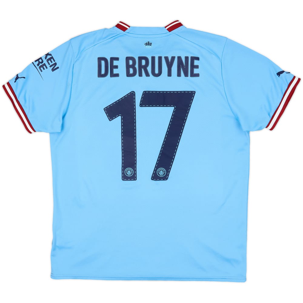 2022-23 Manchester City Home Shirt De Bruyne #17 - 7/10 - (L)