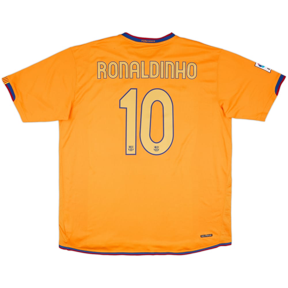 2006-08 Barcelona Away Shirt Ronaldinho #10 - 7/10 - (3XL)