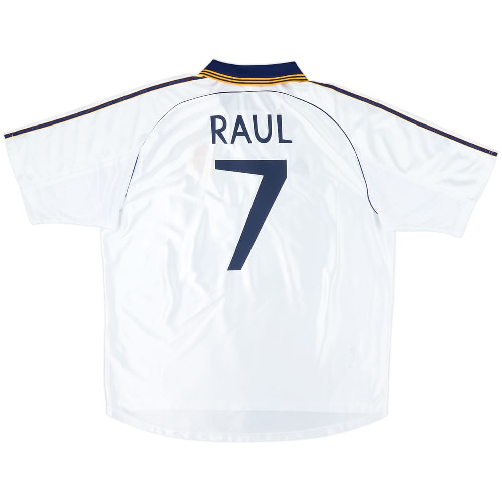 1998-00 Real Madrid Home Shirt Raul #7 - 9/10 - (XXL)