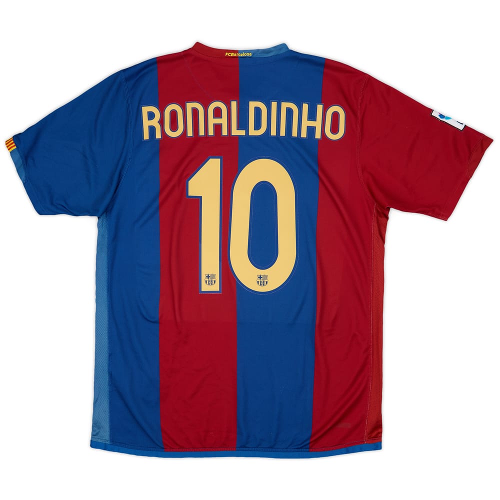 2006-07 Barcelona Home Shirt Ronaldinho #10 - 6/10 - (L)