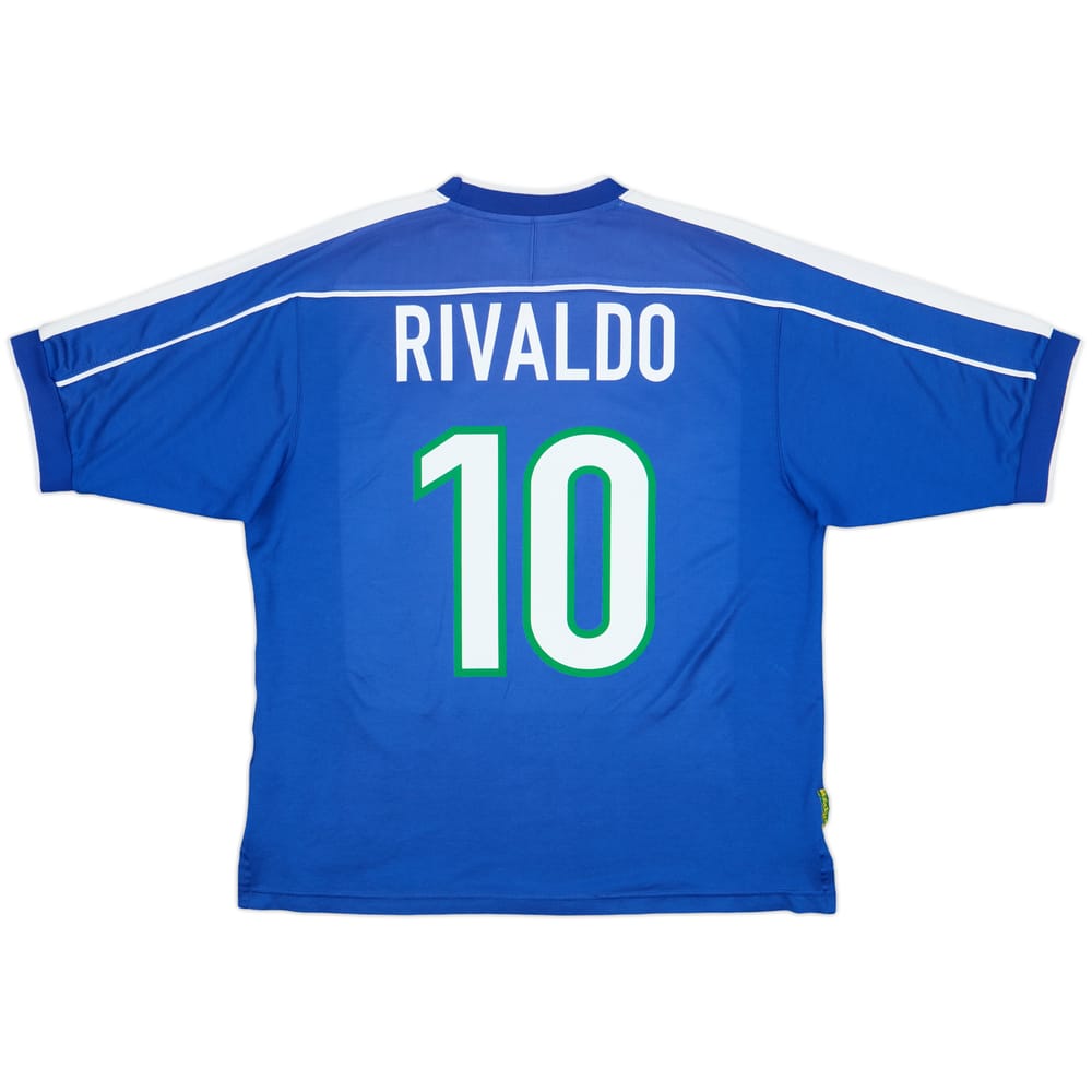 1998-00 Brazil Away Shirt Rivaldo #10 - 9/10 - (L)