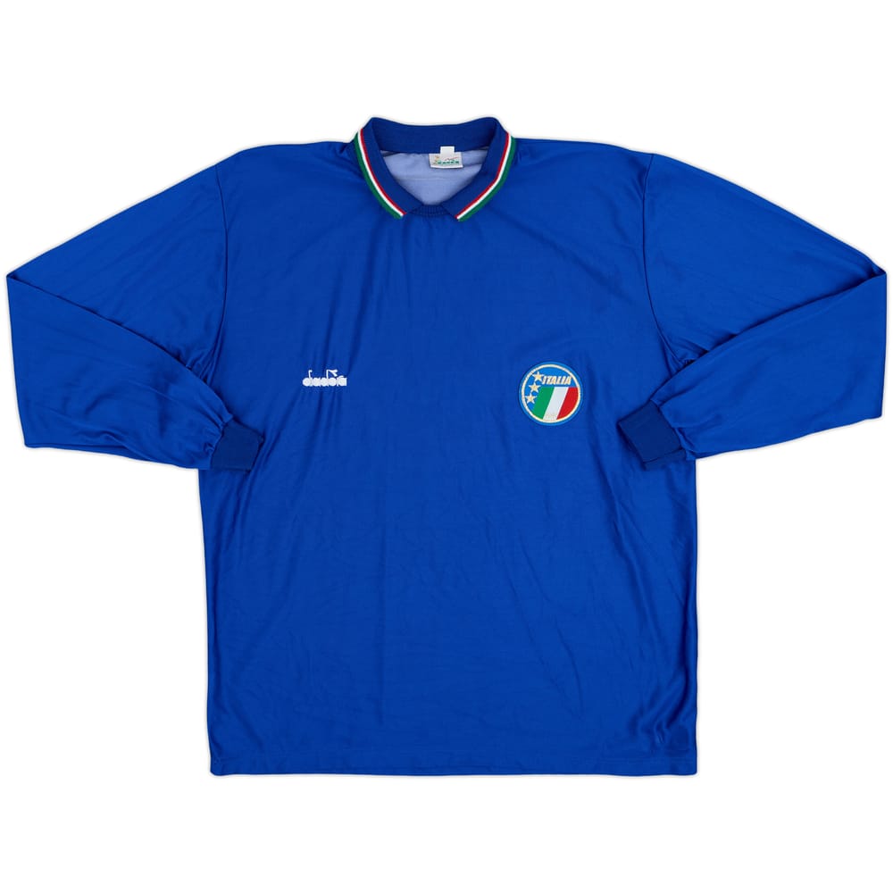 1986-90 Italy Home L/S Shirt - 10/10 - (XL)