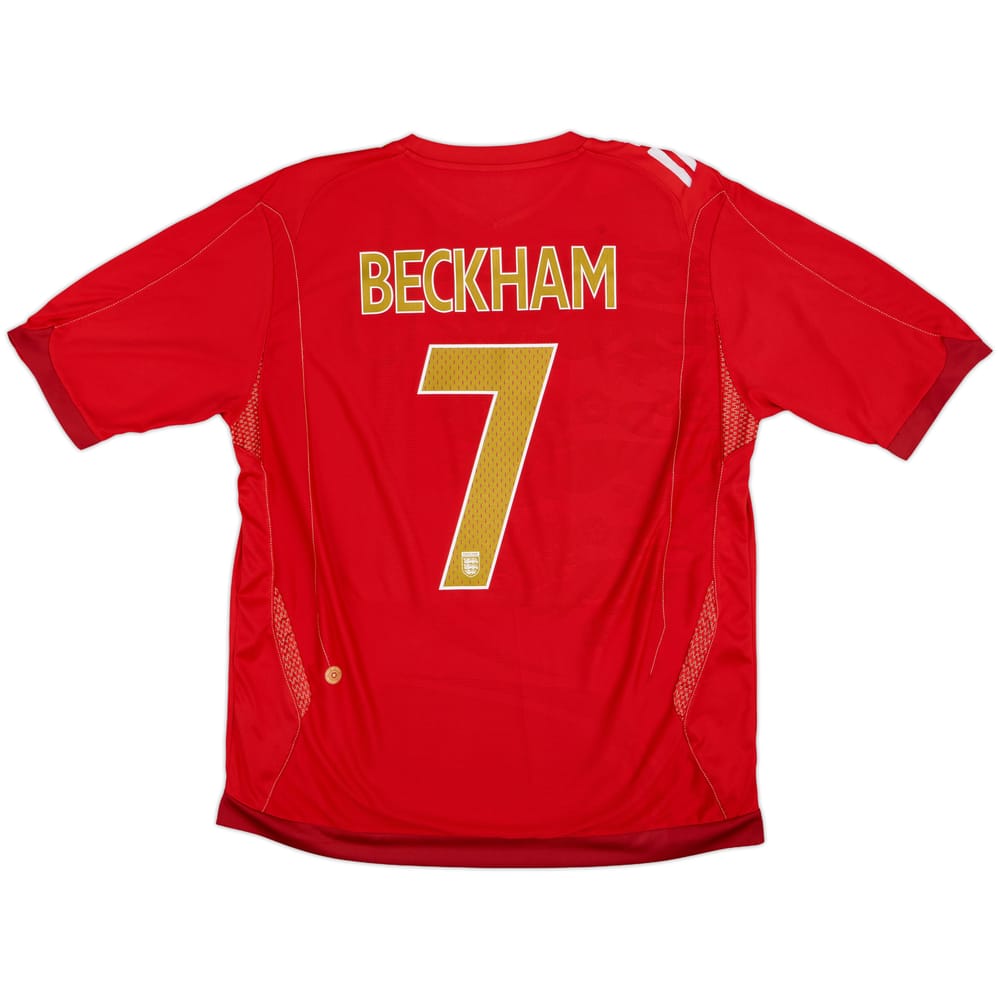 2006-08 England Away Shirt Beckham #7 - 7/10 - (XL)
