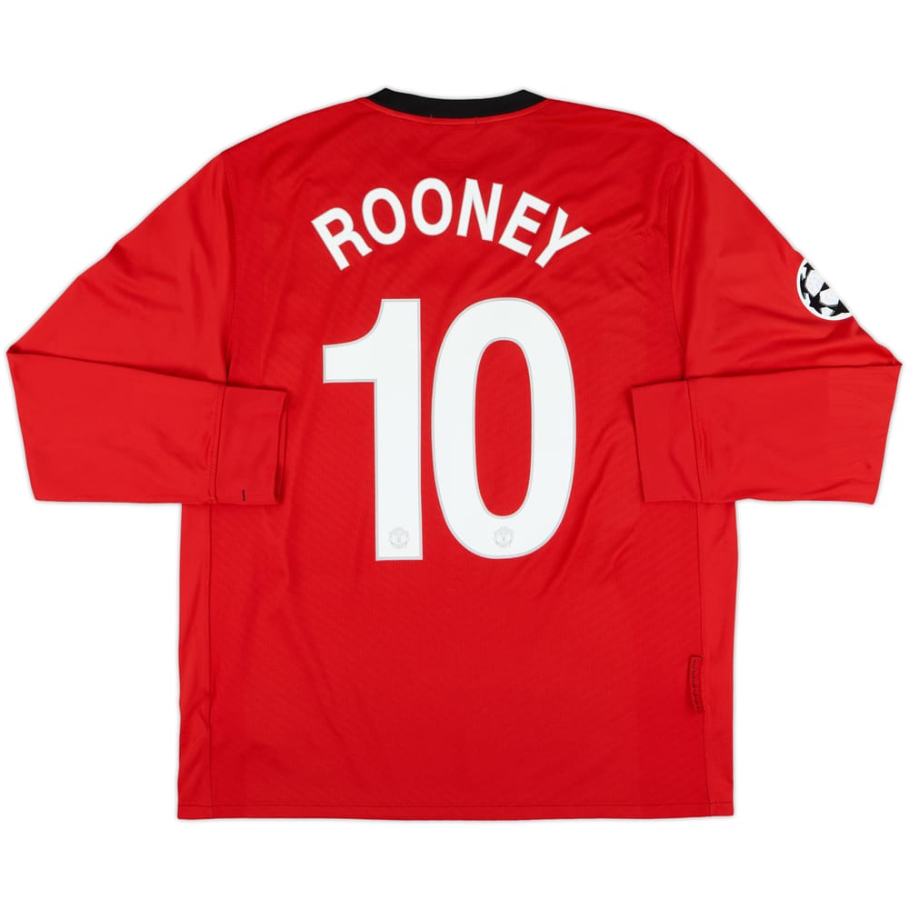 2009-10 Manchester United Home L/S Shirt Rooney #10 - 7/10 - (L)
