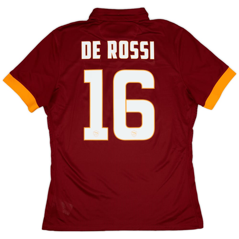 2014-15 Roma Authentic Home Shirt De Rossi #16 - 8/10 - (XL)