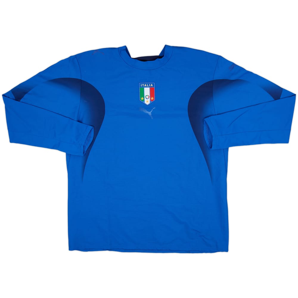 2006 Italy Home L/S Shirt - 4/10 - (L)