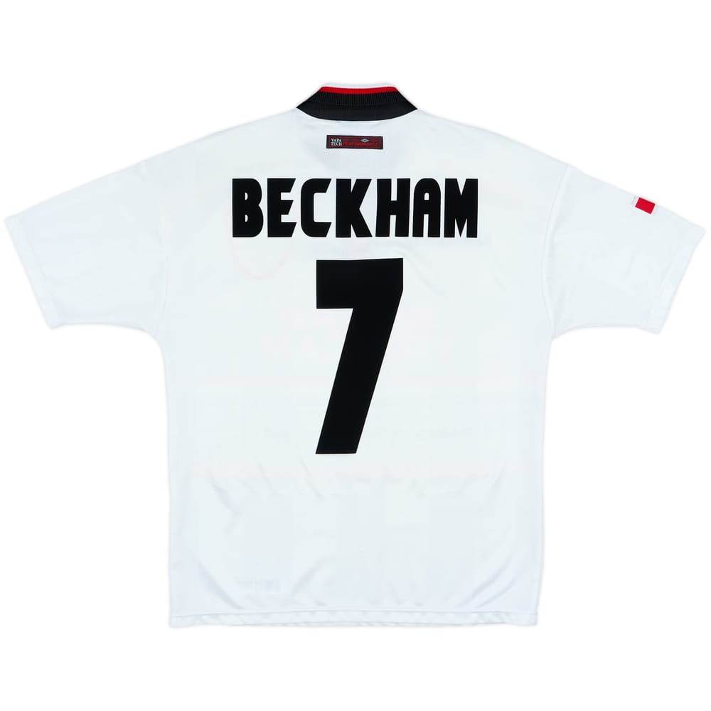 1997-99 Manchester United Away Shirt Beckham #7 - 8/10 - (Y)