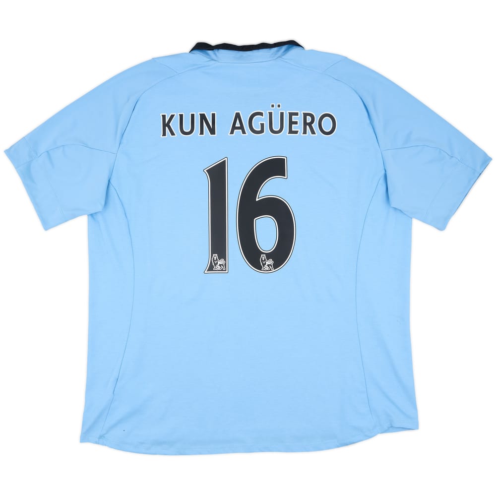 2012-13 Manchester City Home Shirt Kun Aguero #16 - 8/10 - (XXL)