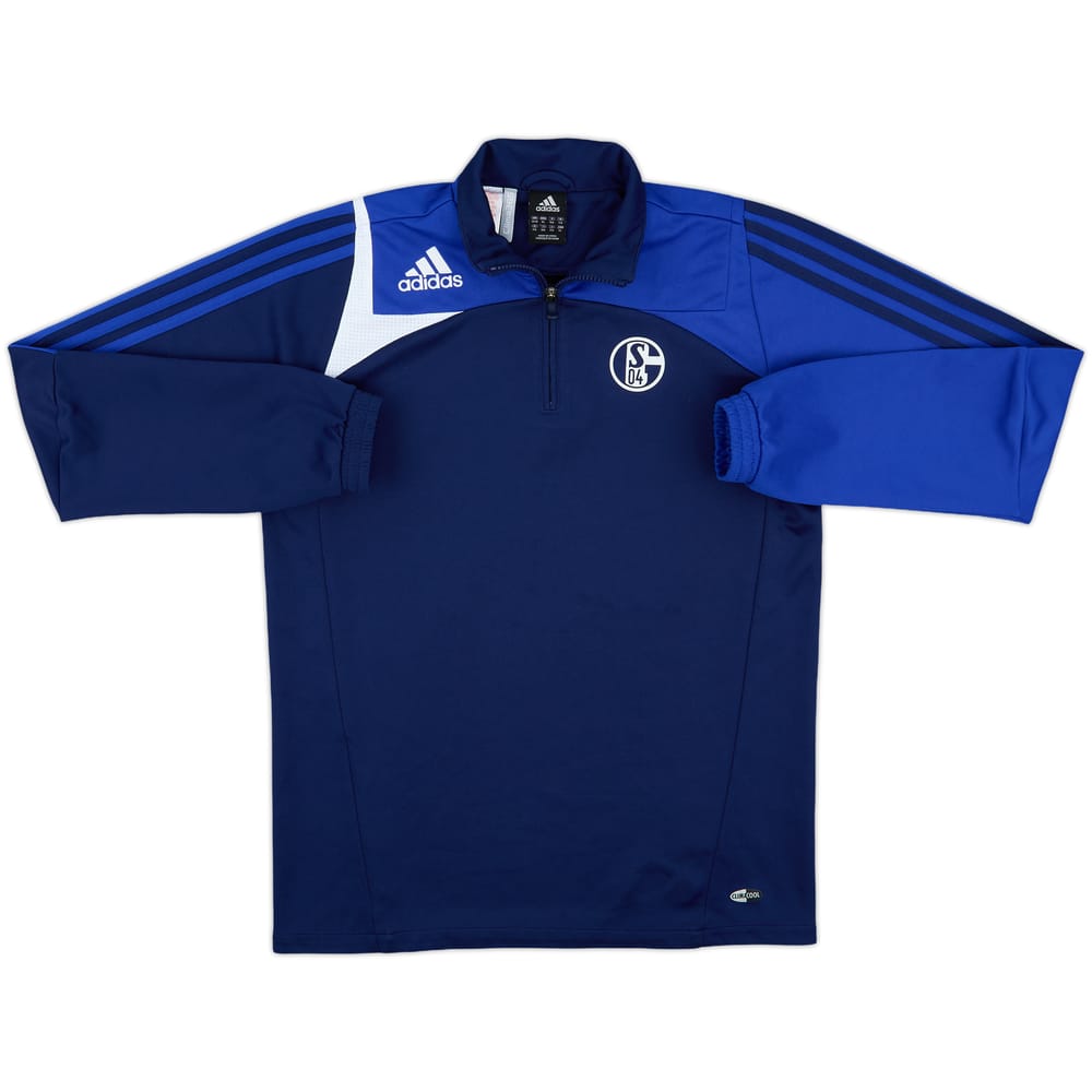 2007-08 Schalke adidas 1/4 Zip Drill Top - 7/10 - (XL.Boys)