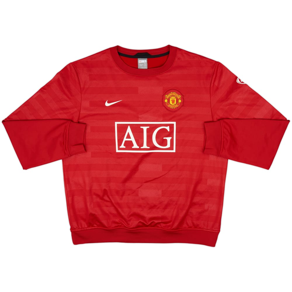 2009-10 Manchester United Nike Sweat Top - 6/10 - (L)