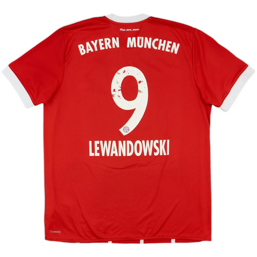 2017-18 Bayern Munich Home Shirt Lewandowski #9 - 5/10 - (L)