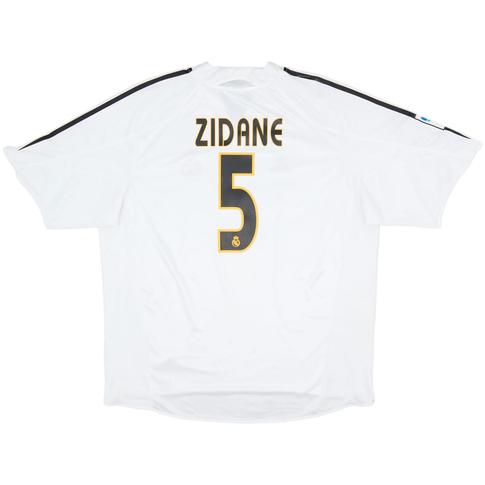 2004-05 Real Madrid Home Shirt Zidane #5 - 7/10 - (XXL)