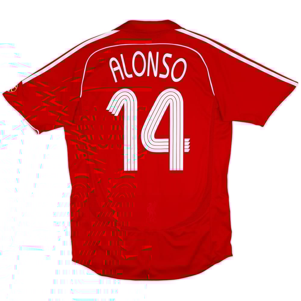 2006-08 Liverpool Home Shirt Alonso #14 - 7/10 - (M)