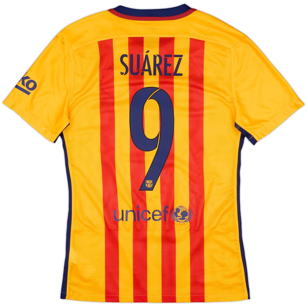 2015-16 Barcelona Away Shirt Suarez #9 - 6/10 - (S)