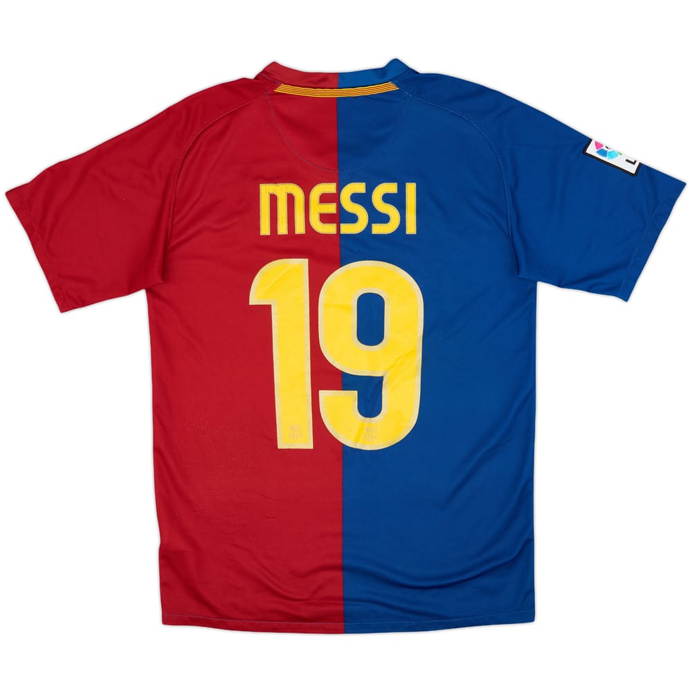 2008-09 Barcelona Home Shirt Messi #19 - 7/10 - (S)