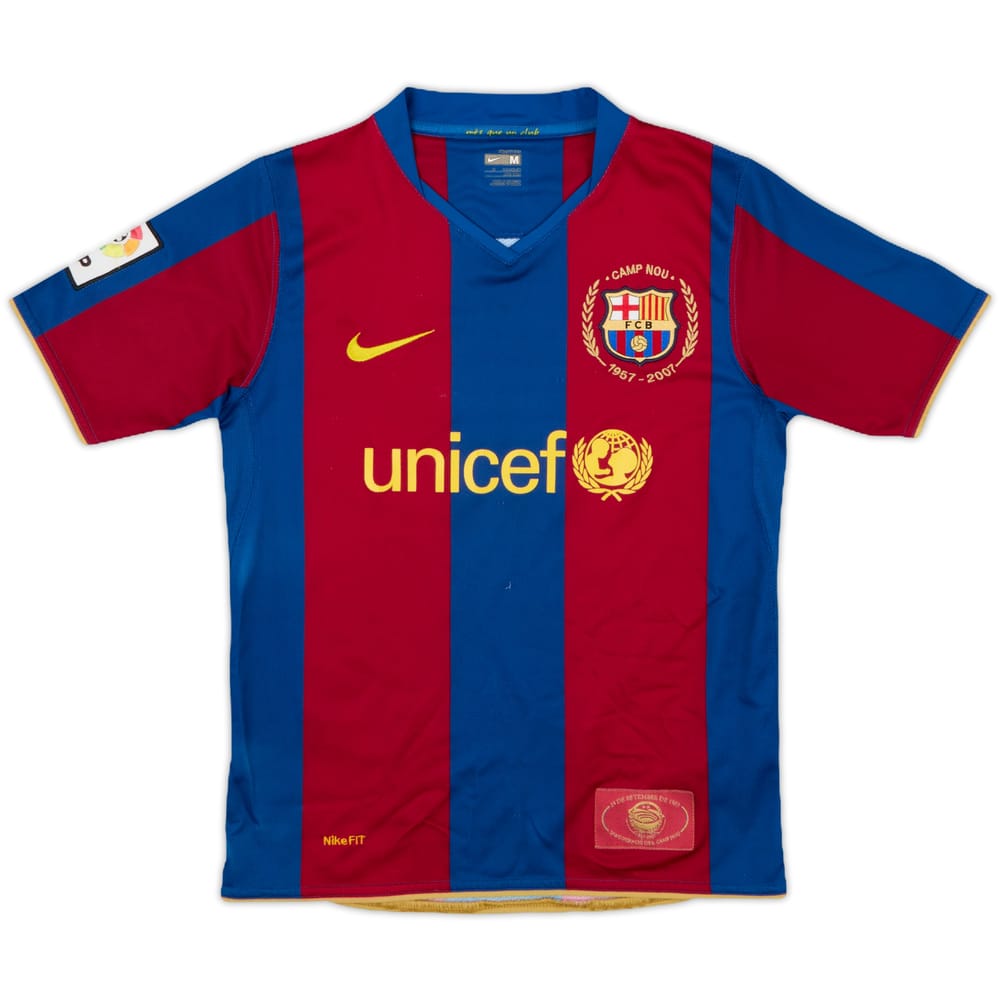 2007-08 Barcelona Home Shirt - 6/10 - (M.Boys)
