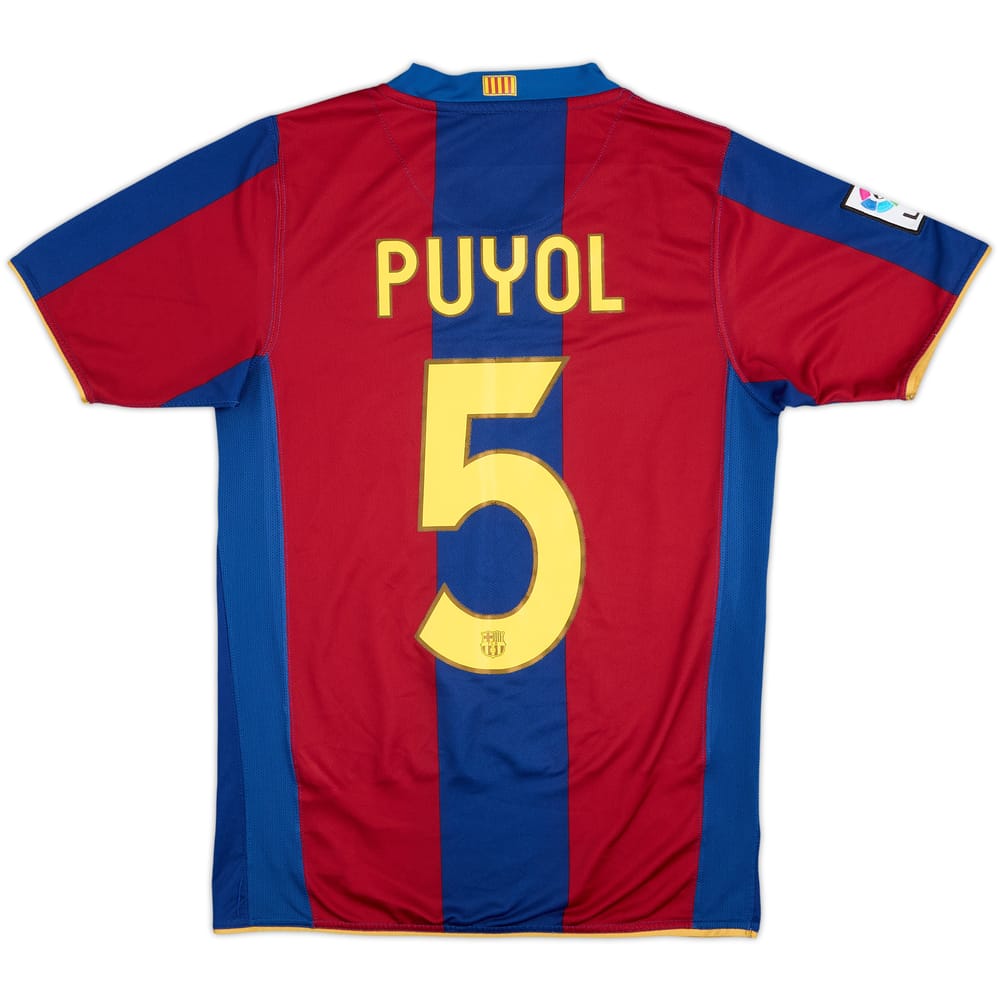 2007-08 Barcelona Home Shirt Puyol #5 - 6/10 - (S)