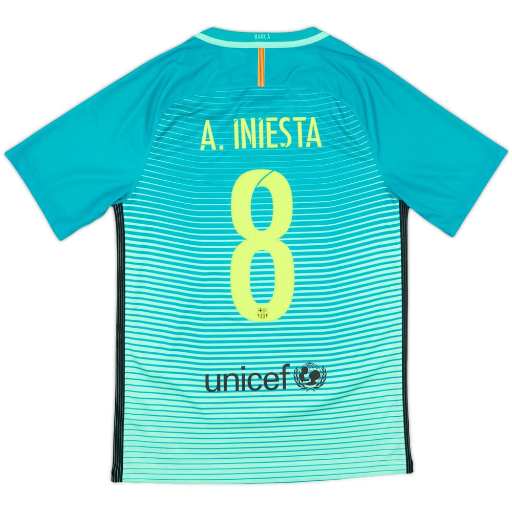2016-17 Barcelona Third Shirt A. Iniesta #8 - 8/10 - (S)