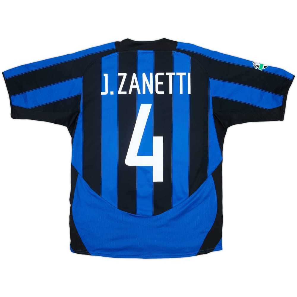 2003-04 Inter Milan Home Shirt J.Zanetti #4 - 10/10 - (M)