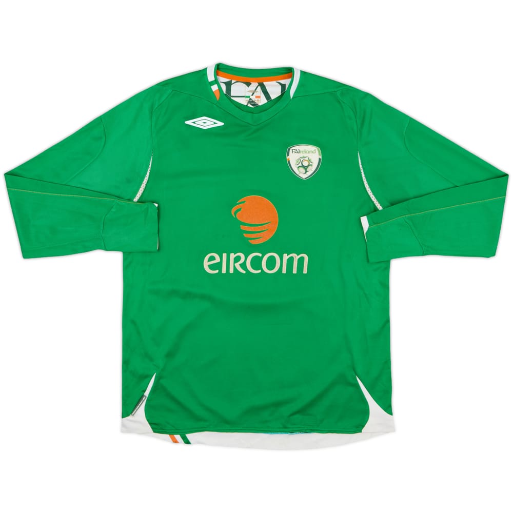 2006-08 Ireland Home L/S Shirt - 6/10 - (L)