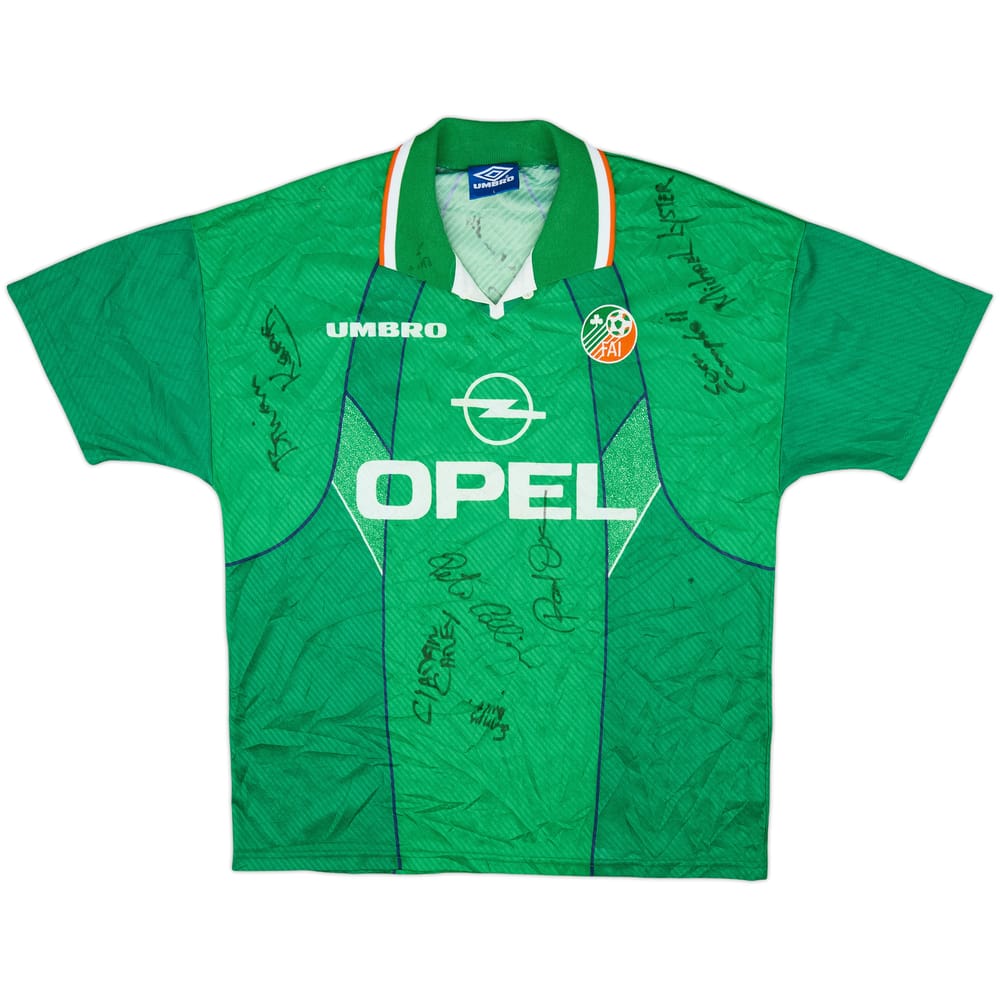 1994-95 Ireland Signed Home Shirt - 6/10 - (L)