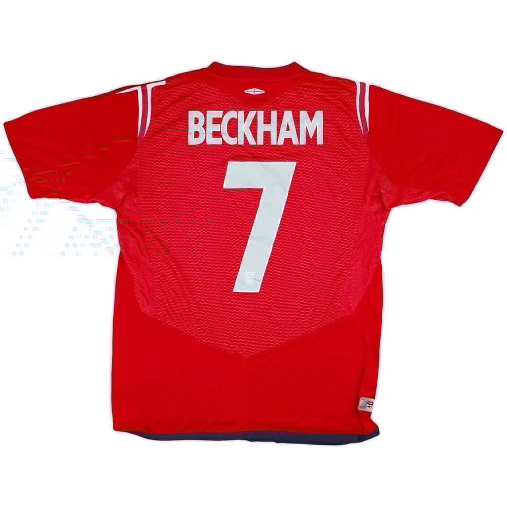 2004-06 England Away Shirt Beckham #7 - 5/10 - (L)