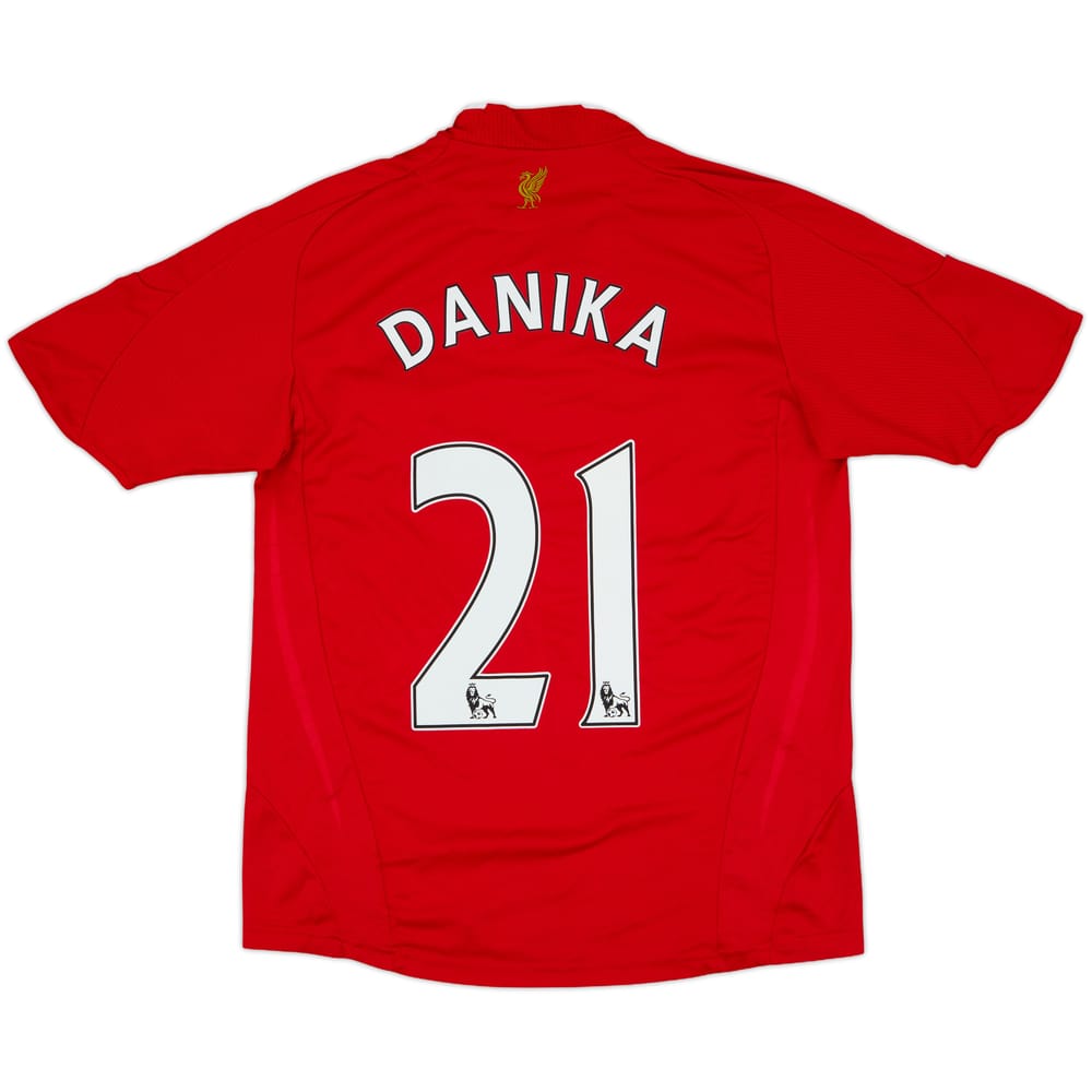 2008-10 Liverpool Home Shirt Danika #21 - 6/10 - (L.Boys)