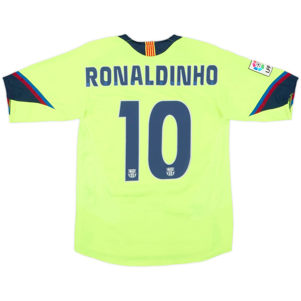 2005-06 Barcelona Away Shirt Ronaldinho #10 - 7/10 - (S)