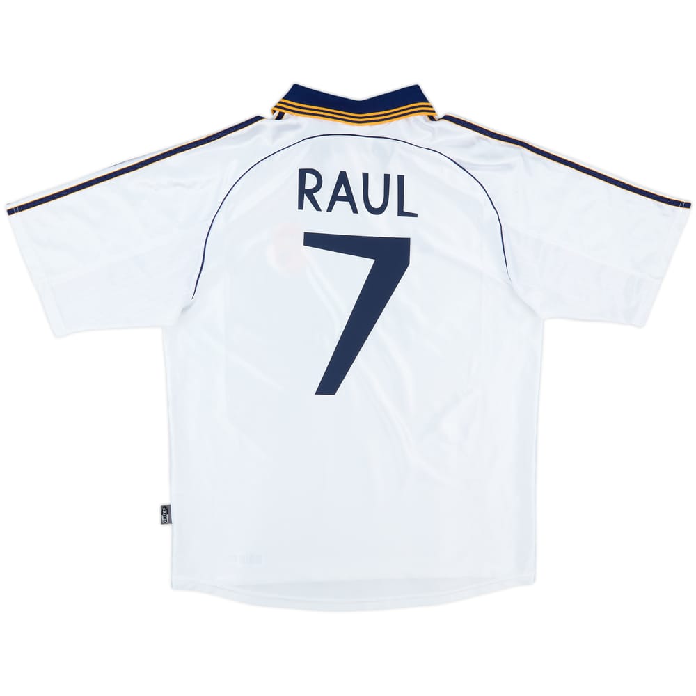 1998-00 Real Madrid Home Shirt Raul #7 - 10/10 - (L)
