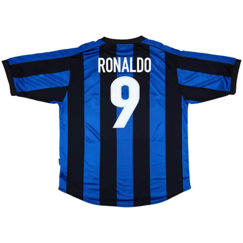 1999-00 Inter Milan Home Shirt Ronaldo #9 - 9/10 - (XL)