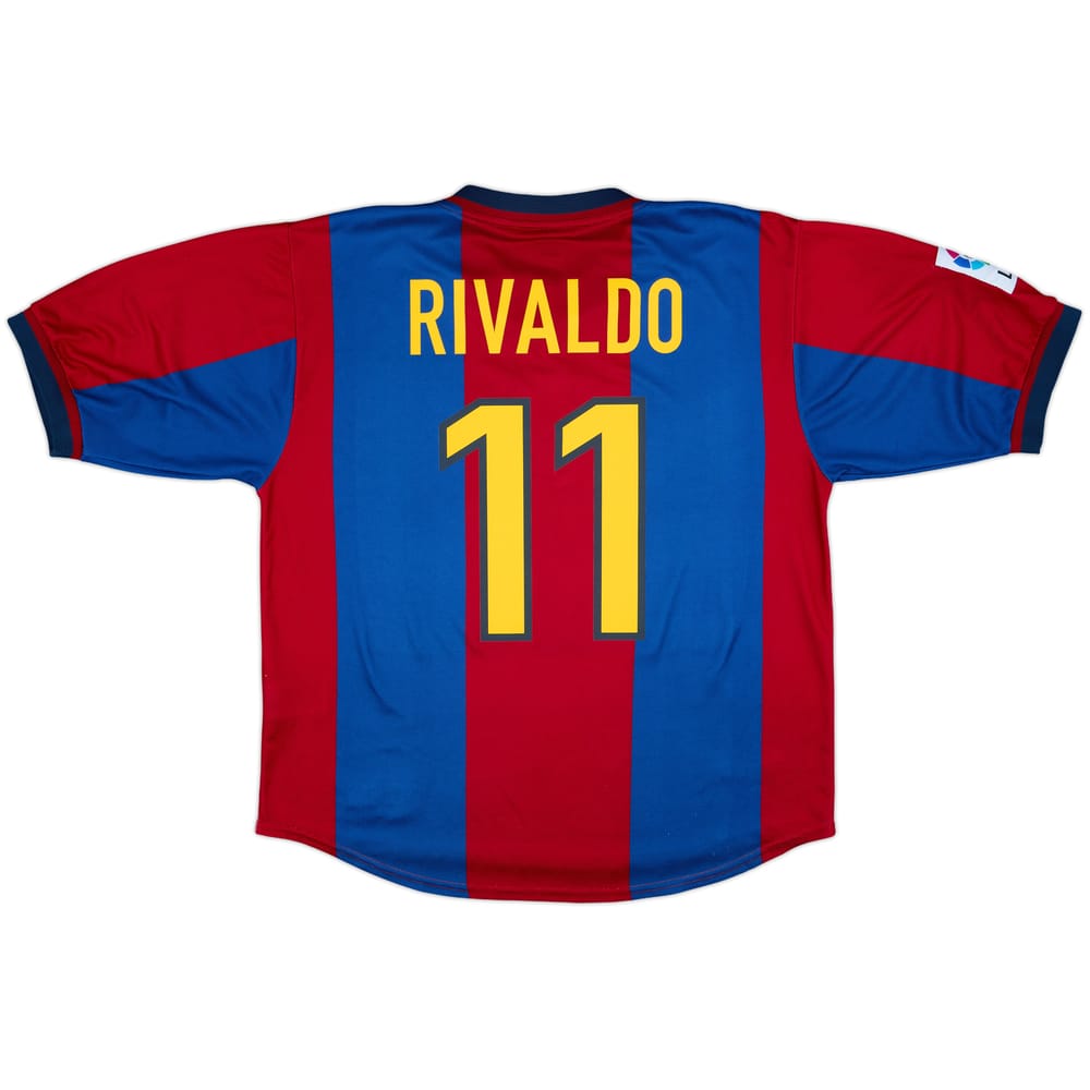 1998-00 Barcelona Home Shirt Rivaldo #11 - 6/10 - (L)