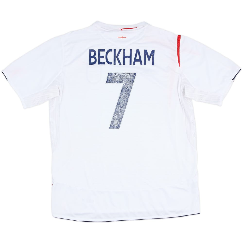 2005-07 Inglaterra Camiseta Local Beckham #7 - 5/10 - (XL)