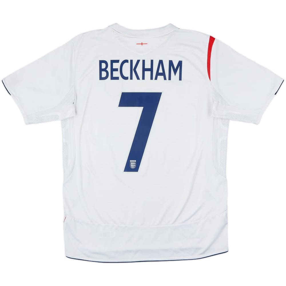 2005-07 England Home Shirt Beckham #7 - 5/10 - (L)