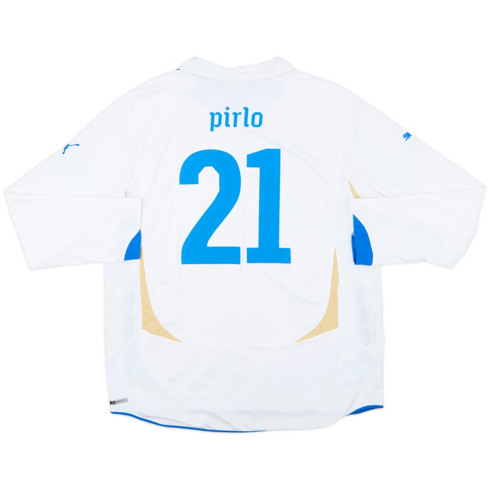 2010-12 Italy Away L/S Shirt Pirlo #21 - 8/10 - (XXL)