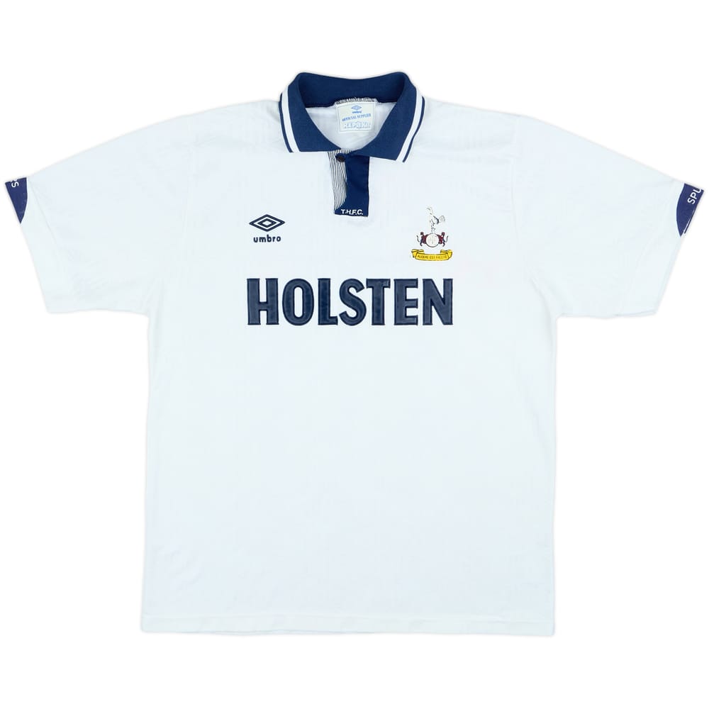 1991-93 Tottenham Home Shirt - 7/10 - (XL)