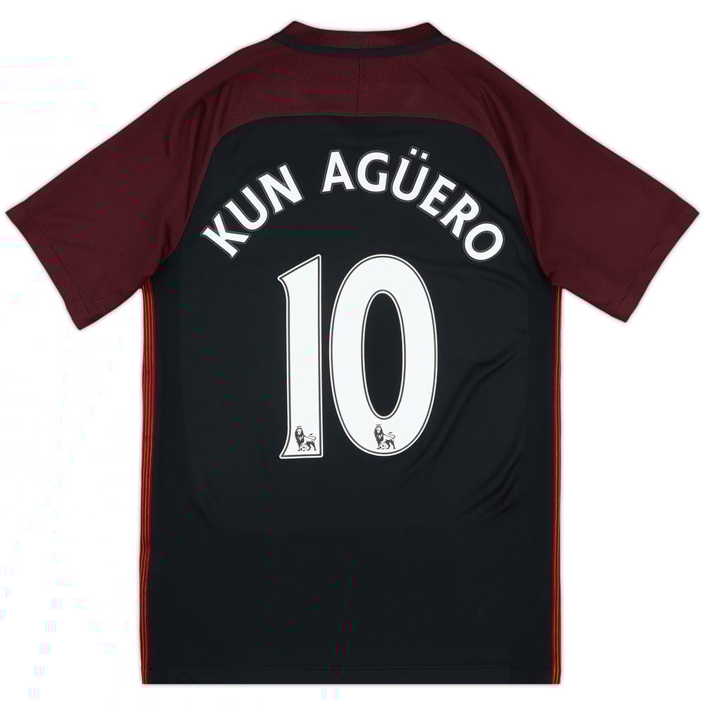 2016-17 Manchester City Away Shirt Kun Aguero #10 - 8/10 - (S)