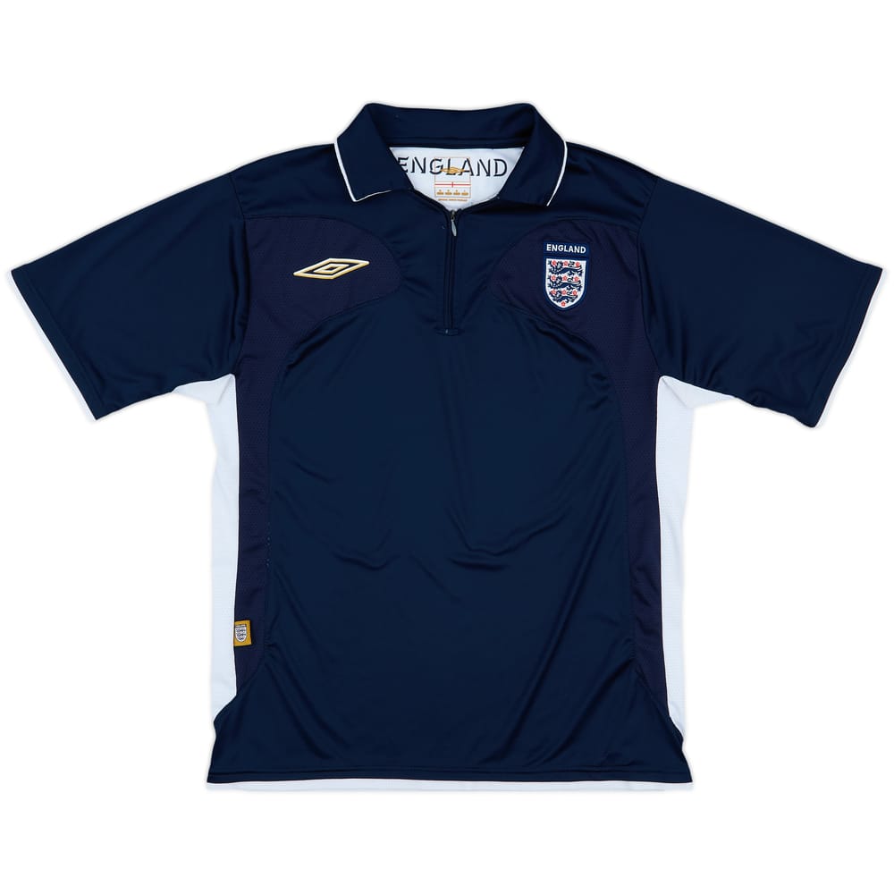 2004-05 England Umbro 1/4 Zip Polo Shirt - 8/10 - (M)