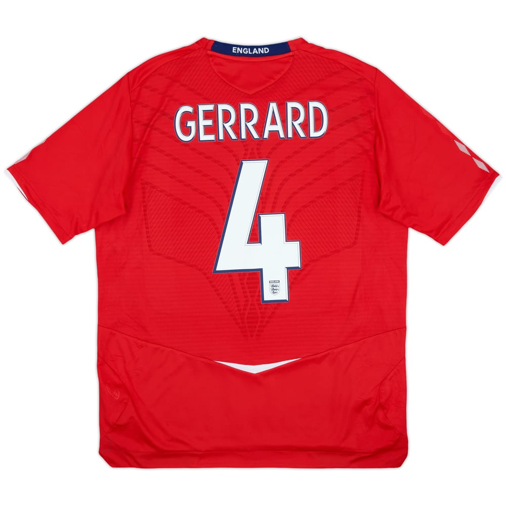 2008-10 England Away Shirt Gerrard #4 - 6/10 - (L)