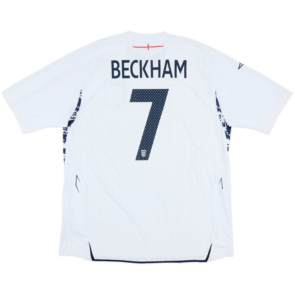 2007-09 England Home Shirt Beckham #7 - 7/10 - (XXL)
