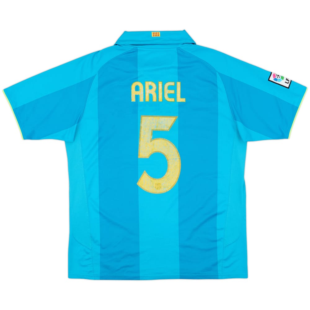 2007-09 Barcelona Away Shirt Ariel #5 - 6/10 - (L)